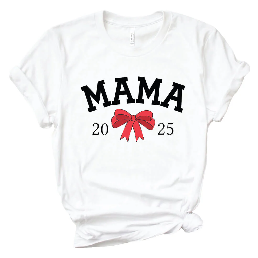 Mama Bow Graphic Tee | White