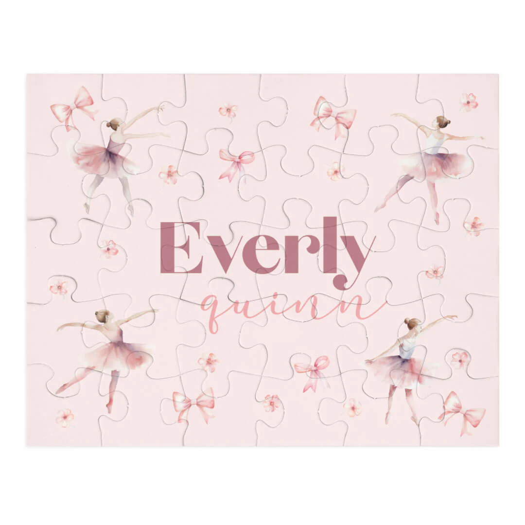 Kids Personalized 30 Piece Puzzle | Ballet & Bows