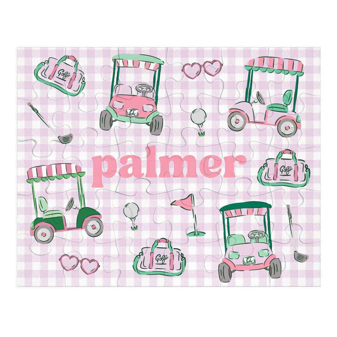 Kids Personalized 30 Piece Puzzle | Birdie Babes Pink