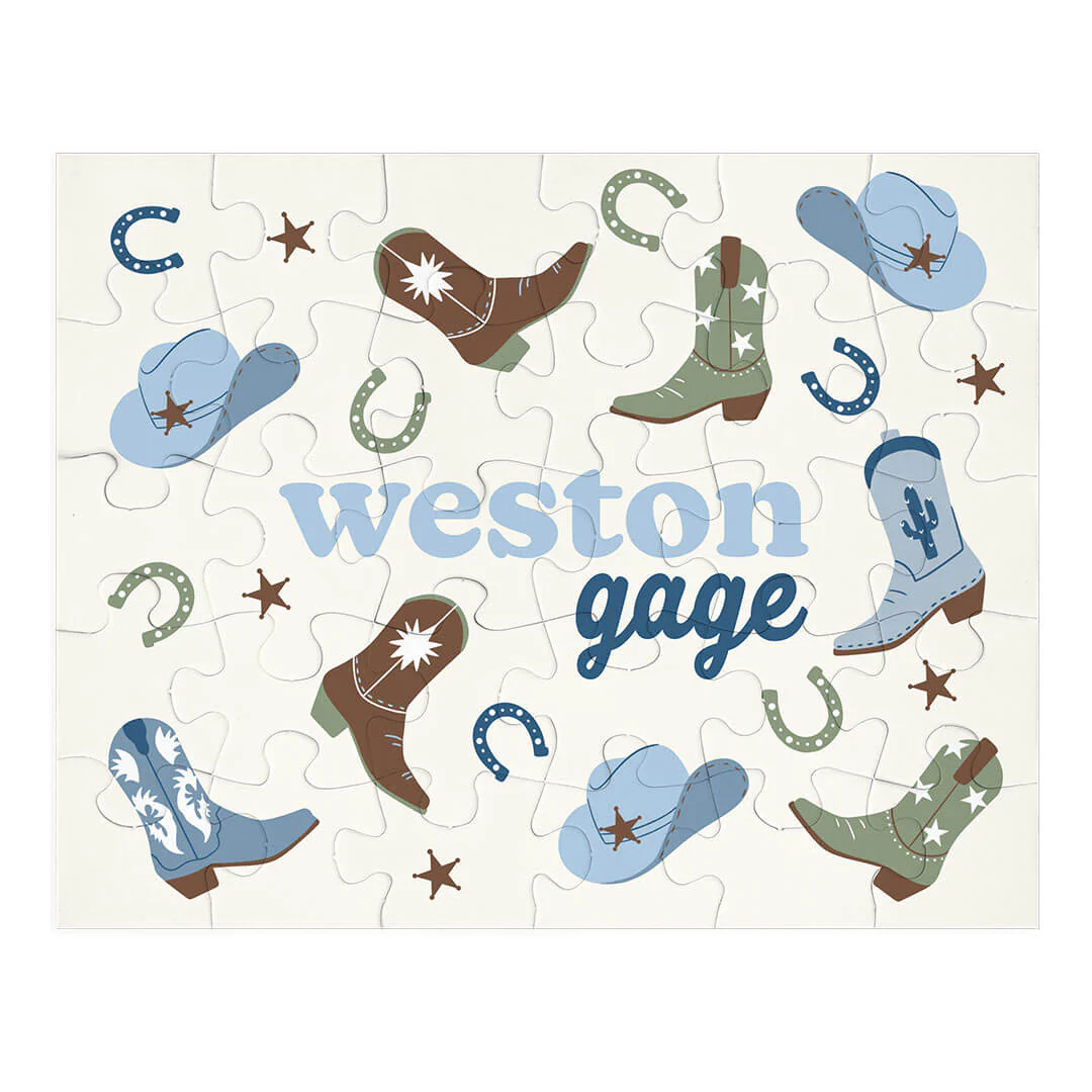 Kids Personalized 30 Piece Puzzle | Boot Scootin'