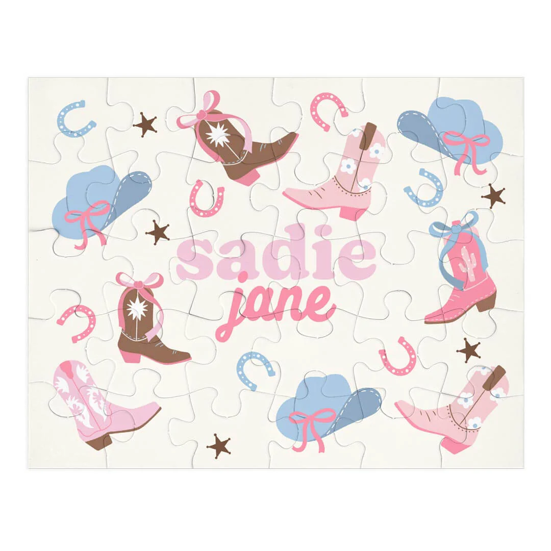 Kids Personalized 30 Piece Puzzle | Boot Scootin'