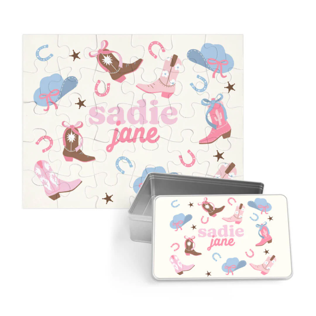 Kids Personalized 30 Piece Puzzle | Boot Scootin'