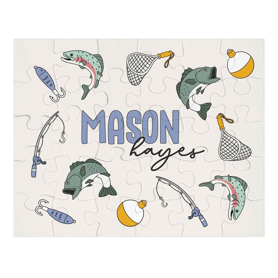Kids Personalized 30 Piece Puzzle | Catch of the Day