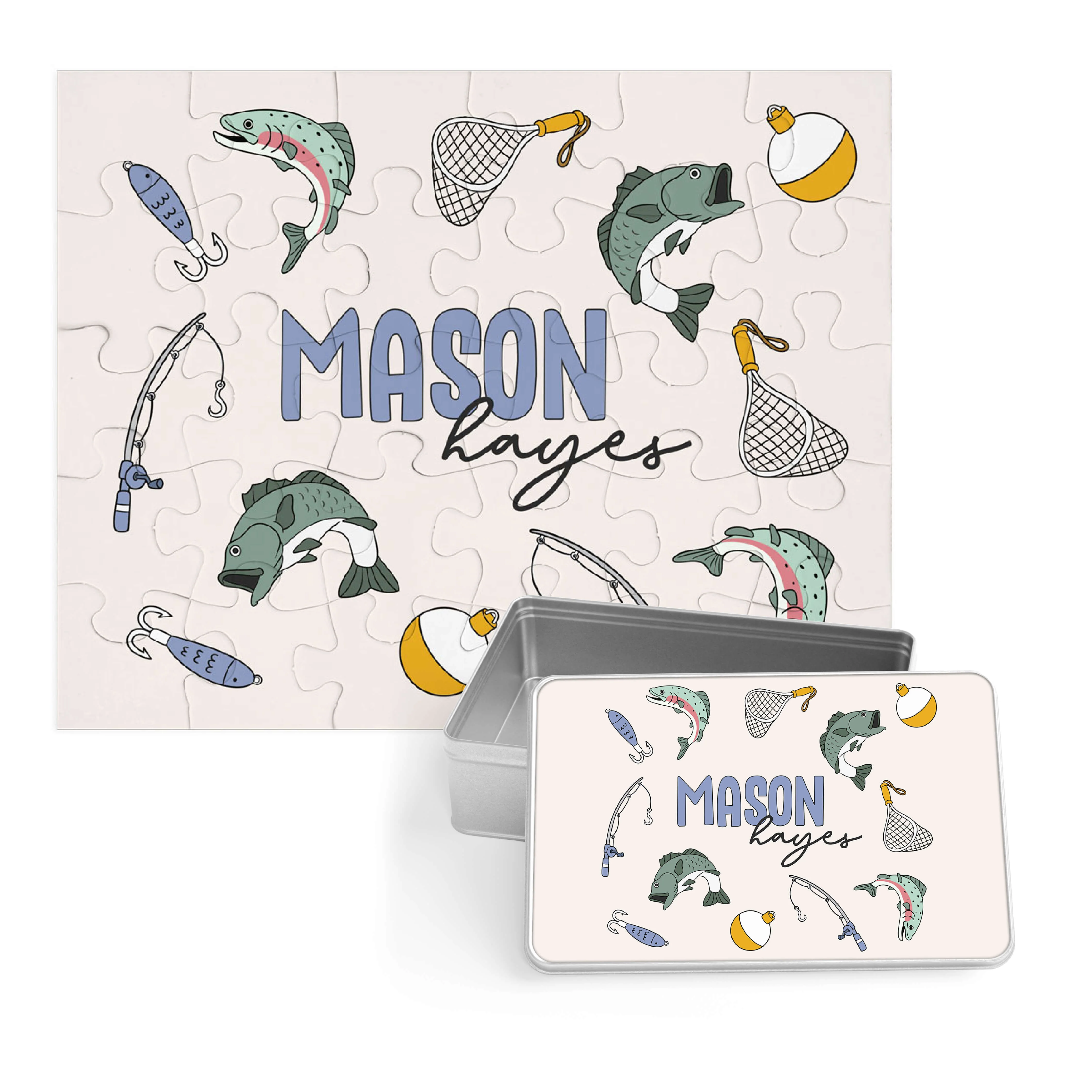 Kids Personalized 30 Piece Puzzle | Catch of the Day
