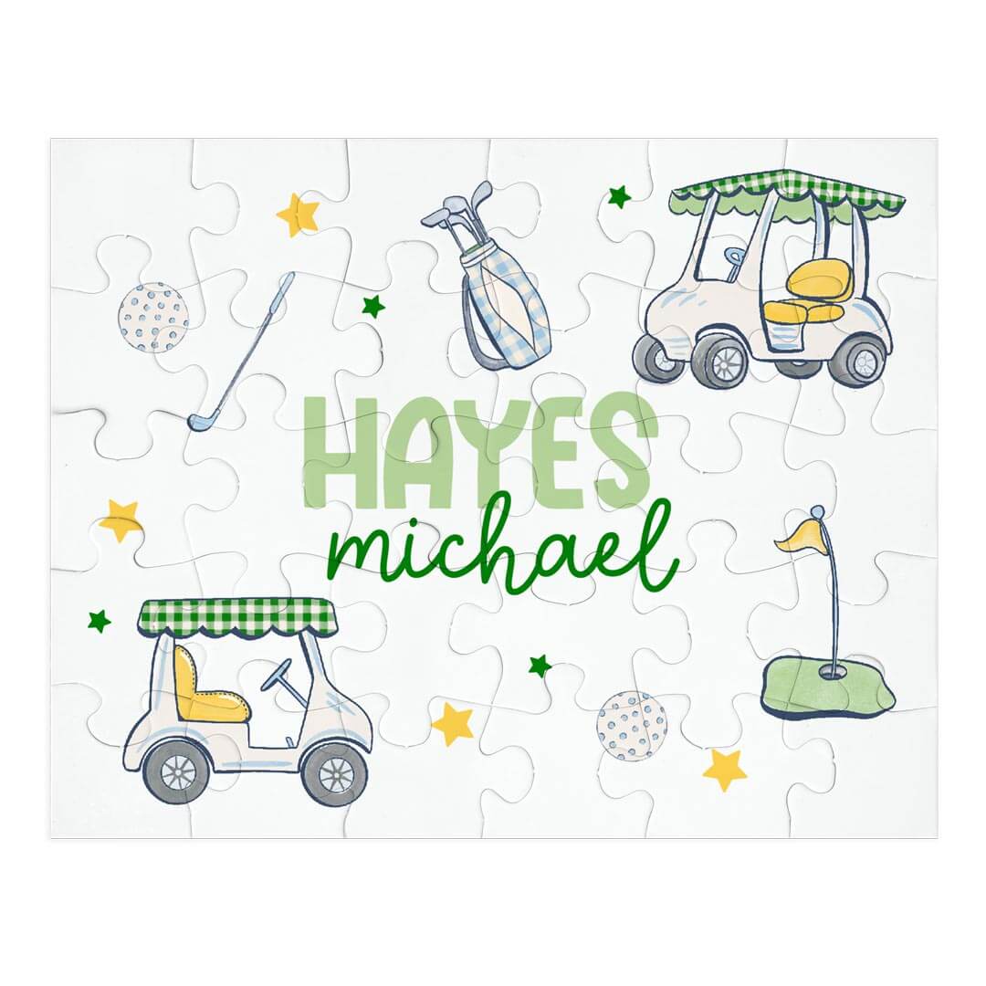 Kids Personalized 30 Piece Puzzle | Country Club Cuties Blue
