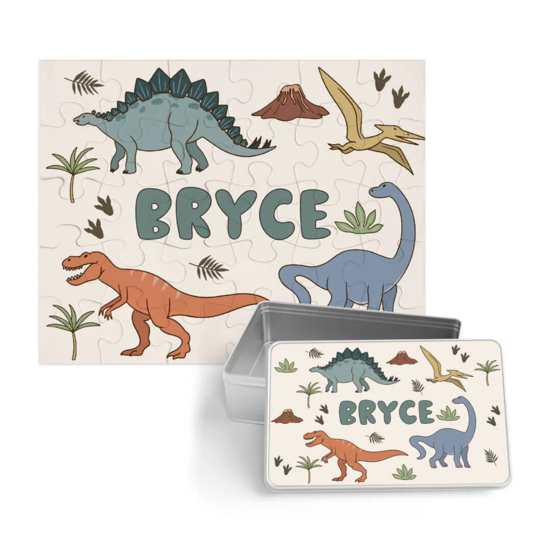 Kids Personalized 30 Piece Puzzle | Dino Dude