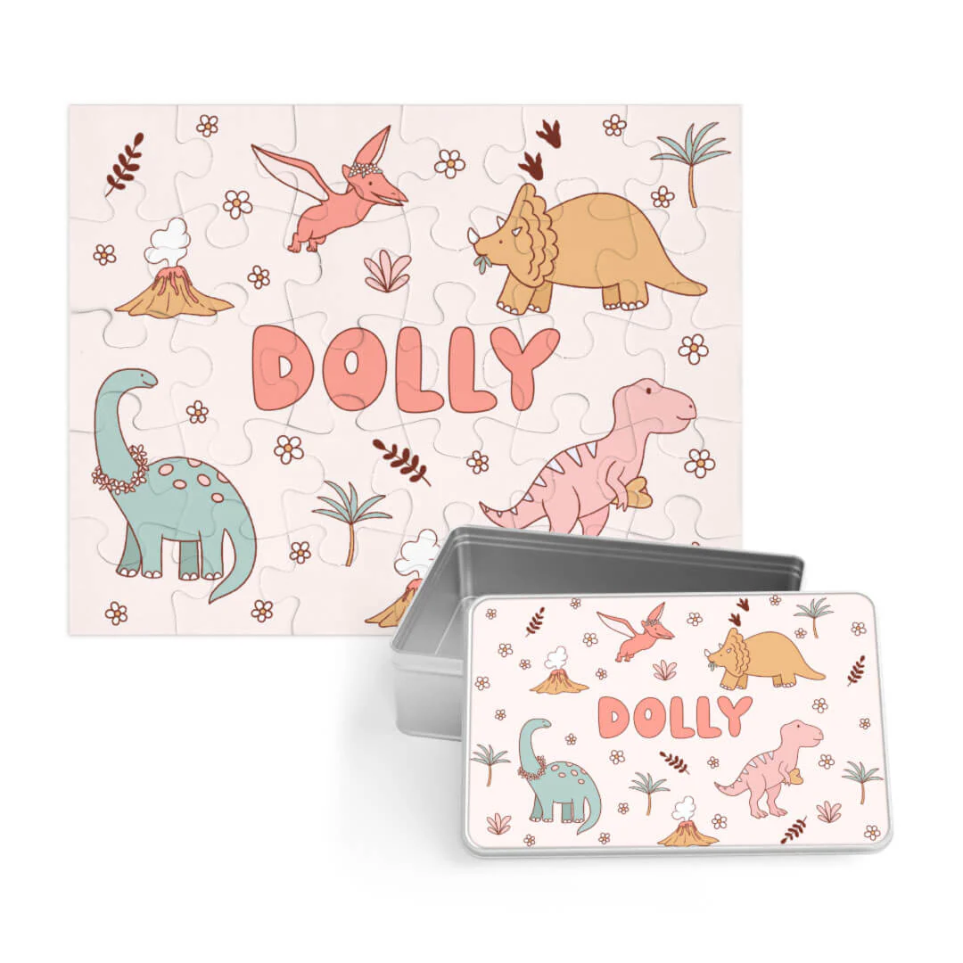 Kids Personalized 30 Piece Puzzle | Dolly's Dinos