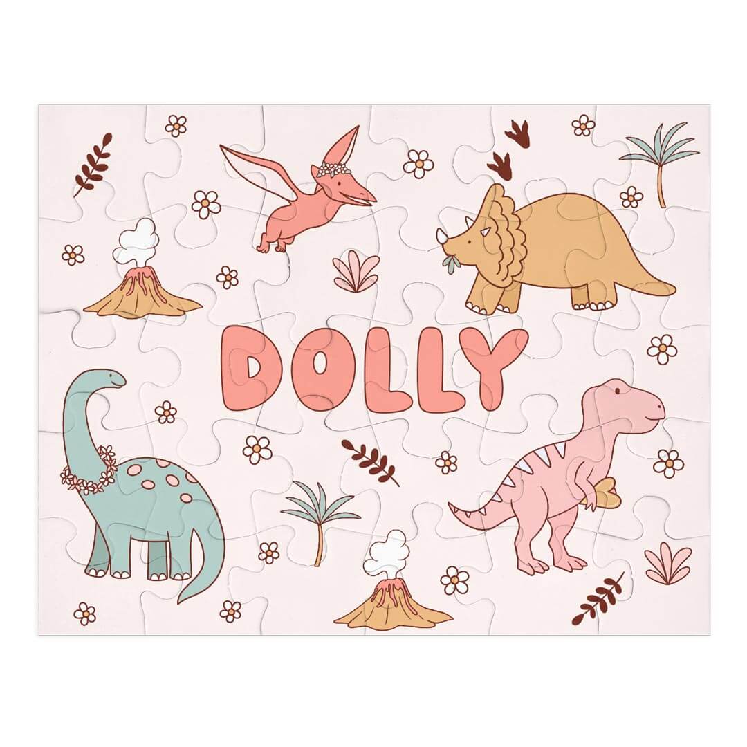 Kids Personalized 30 Piece Puzzle | Dolly's Dinos