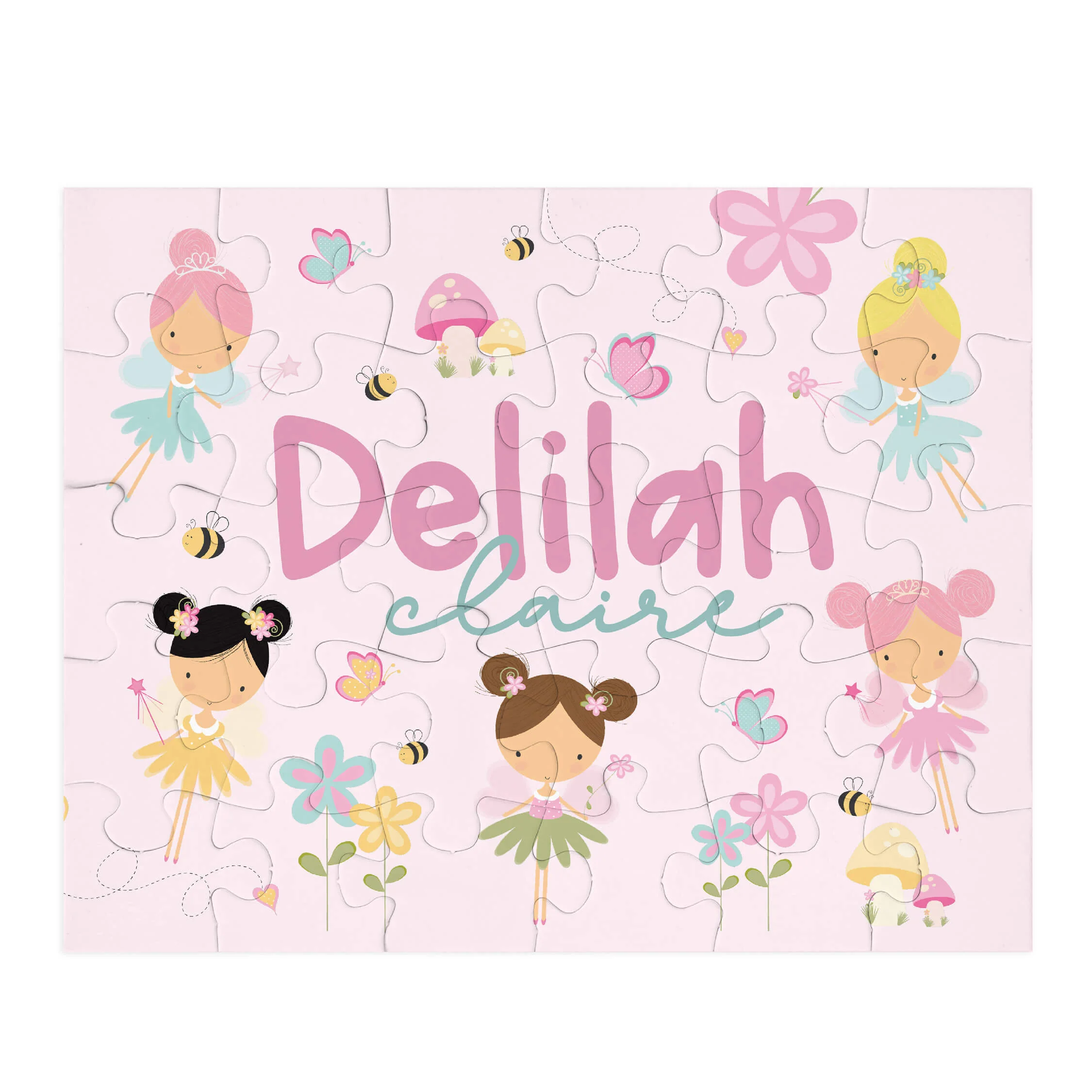 Kids Personalized 30 Piece Puzzle | Fairy Garden