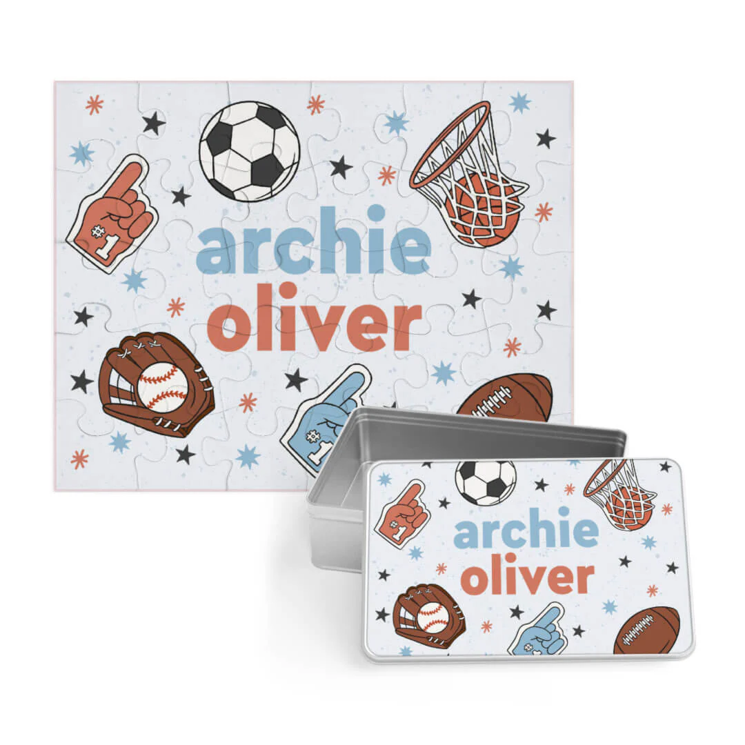 Kids Personalized 30 Piece Puzzle | Half Time