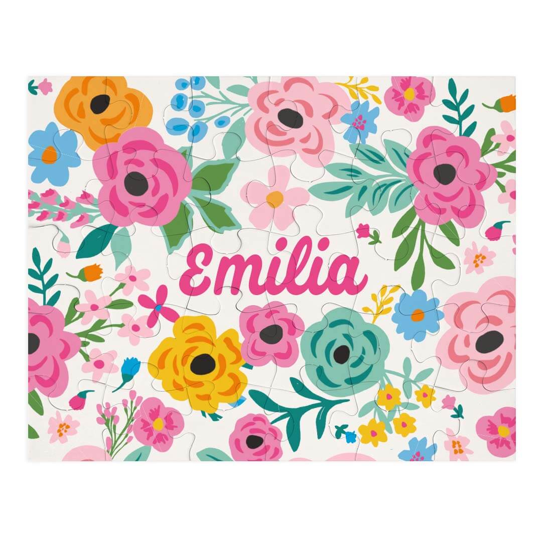 Kids Personalized 30 Piece Puzzle | Pretty Poppies