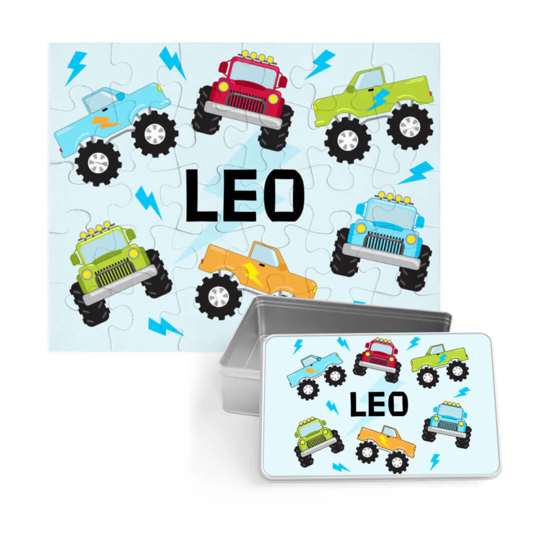 Kids Personalized 30 Piece Puzzle | Truck Rally