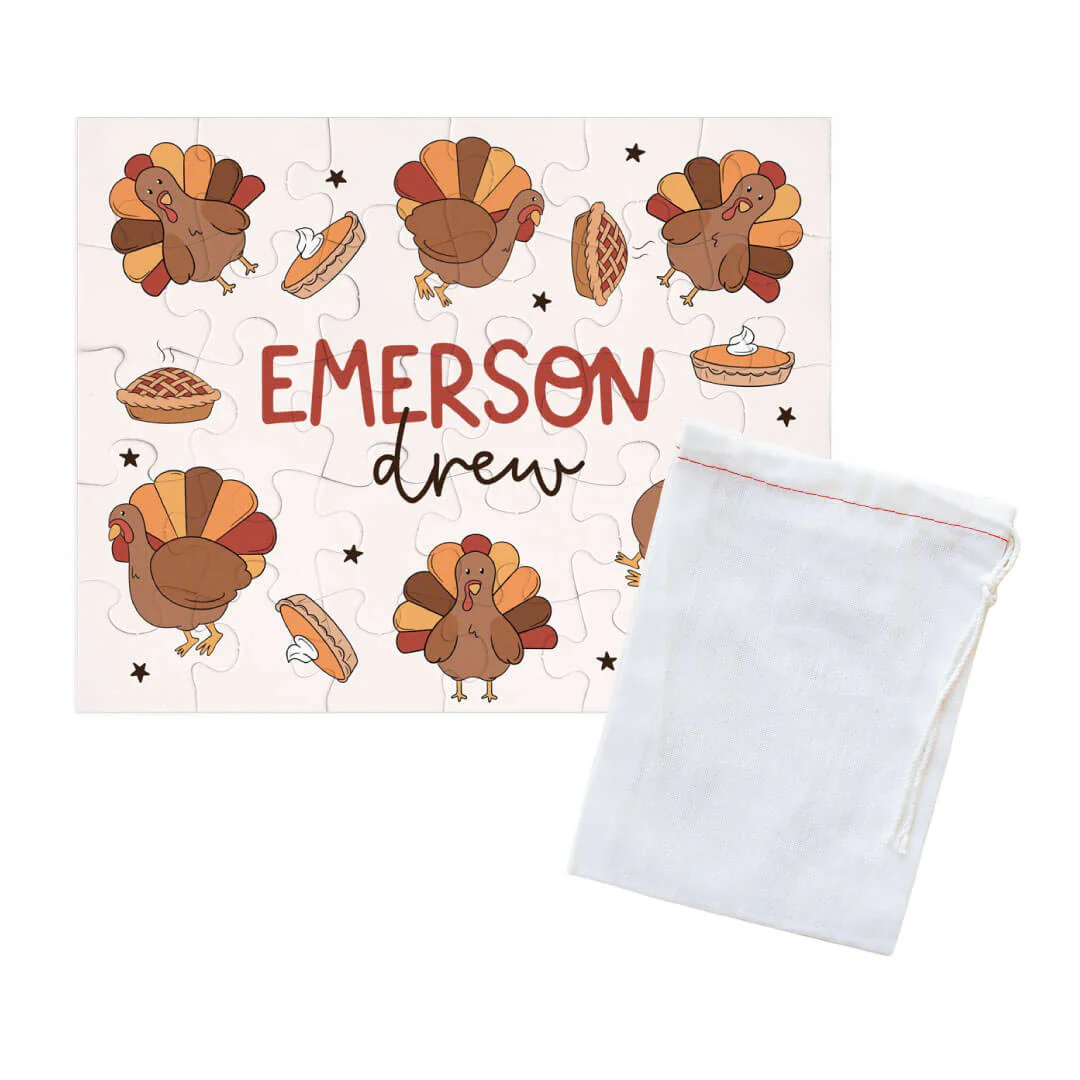 Kids Personalized 30 Piece Puzzle | Turkey Treats