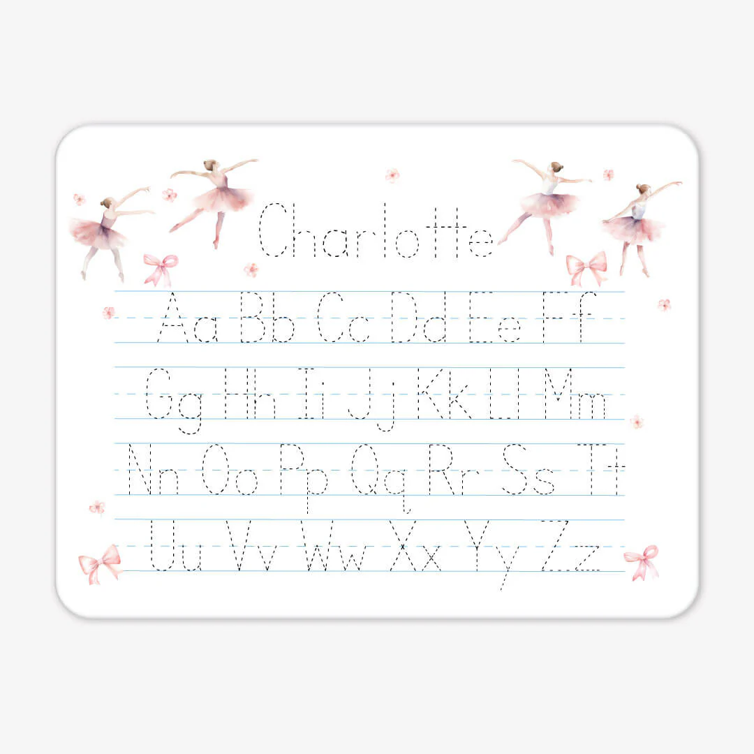 Kids Personalized Whiteboard | Ballet & Bows