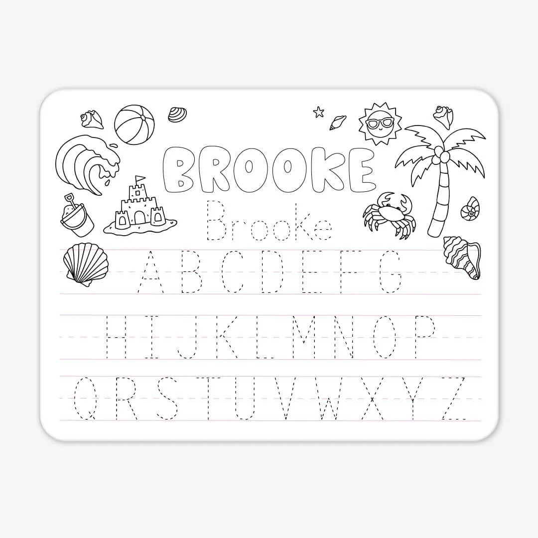 Kids Personalized Whiteboard | Beach Bash