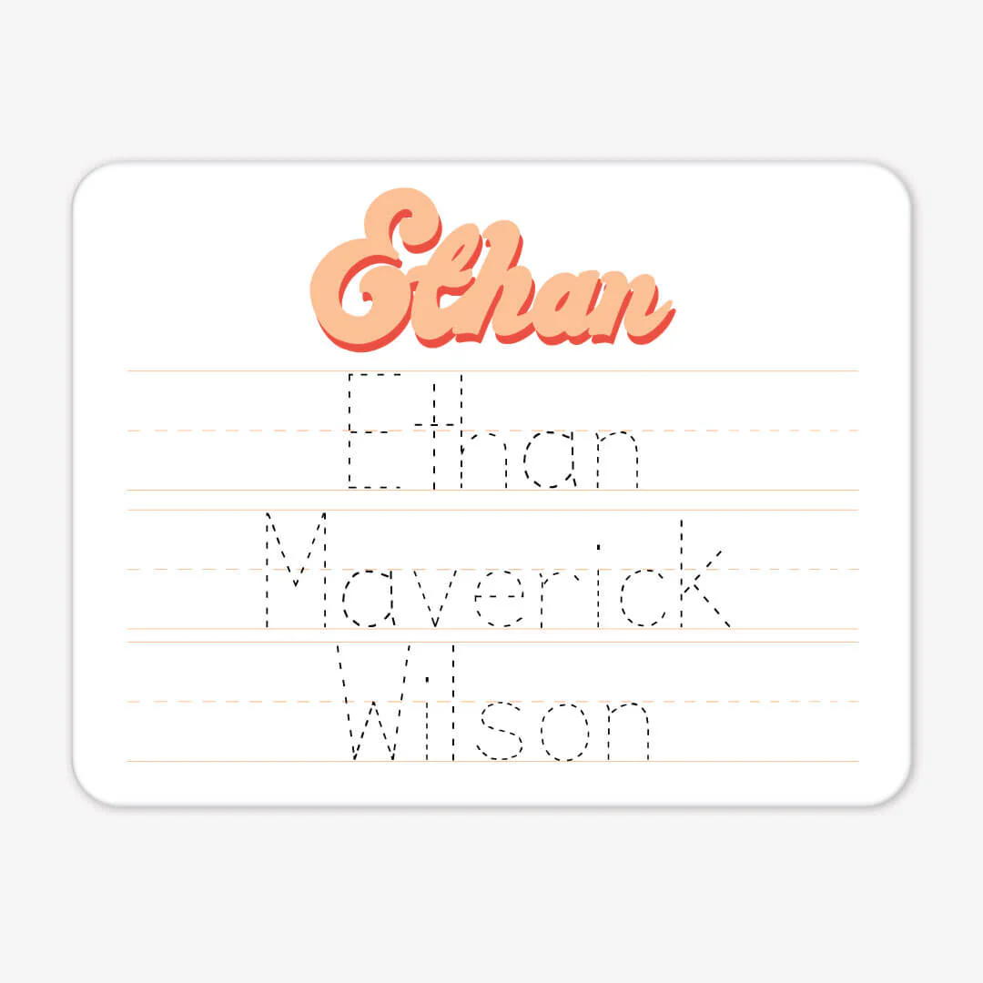 Kids Personalized Whiteboard | Bubbly Orange