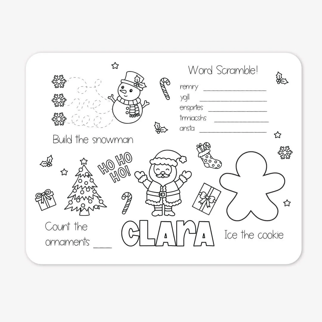 Kids Personalized Whiteboard | Christmas Morning