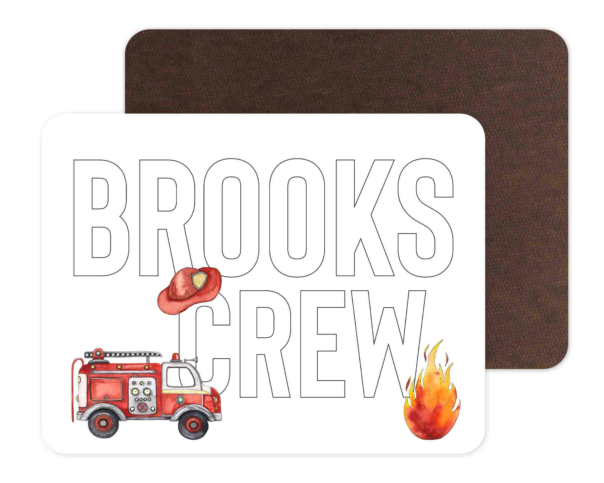 Kids Personalized Whiteboard | Fire Truck