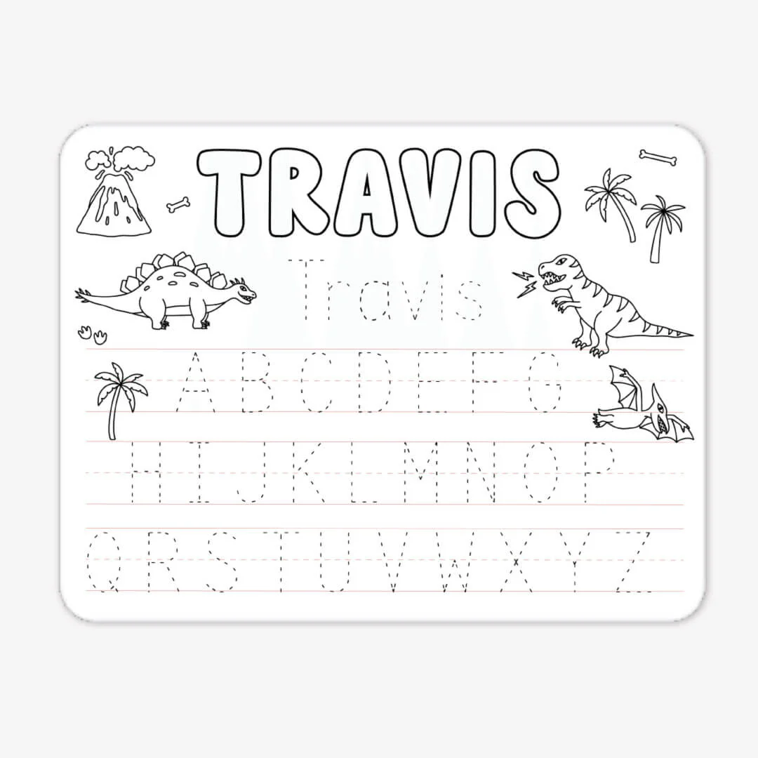 Kids Personalized Whiteboard | Jurassic Playground
