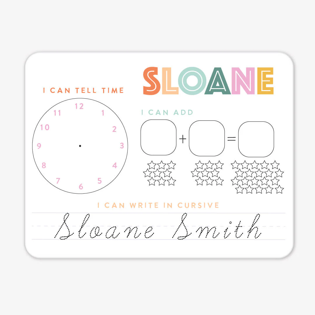 Kids Personalized Whiteboard | Learning Board