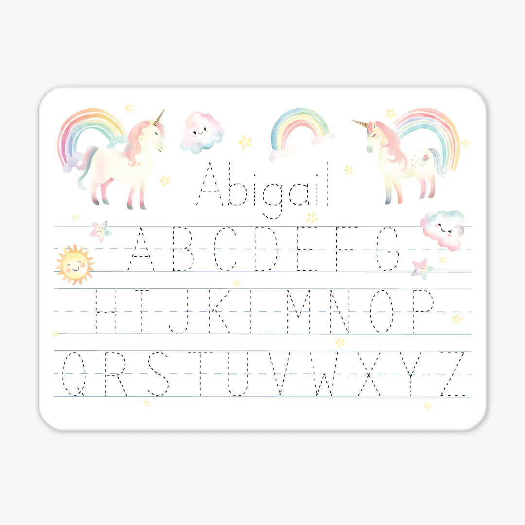 Kids Personalized Whiteboard | Magical Unicorns