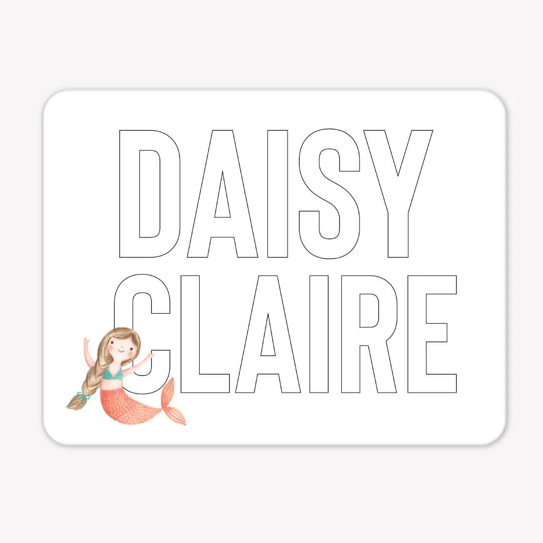Kids Personalized Whiteboard | Mermaid Friends