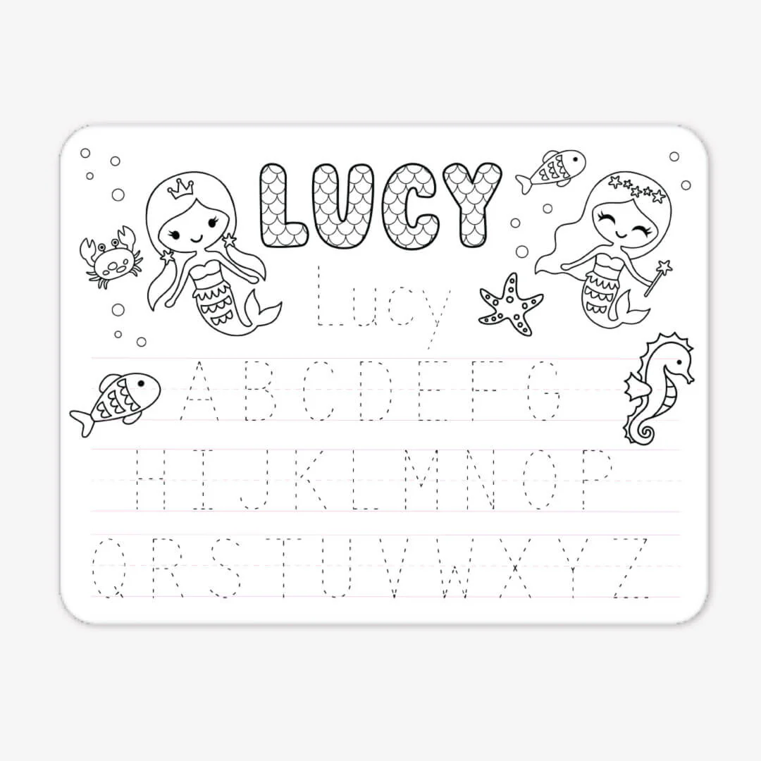 Kids Personalized Whiteboard | Mermaid Magic