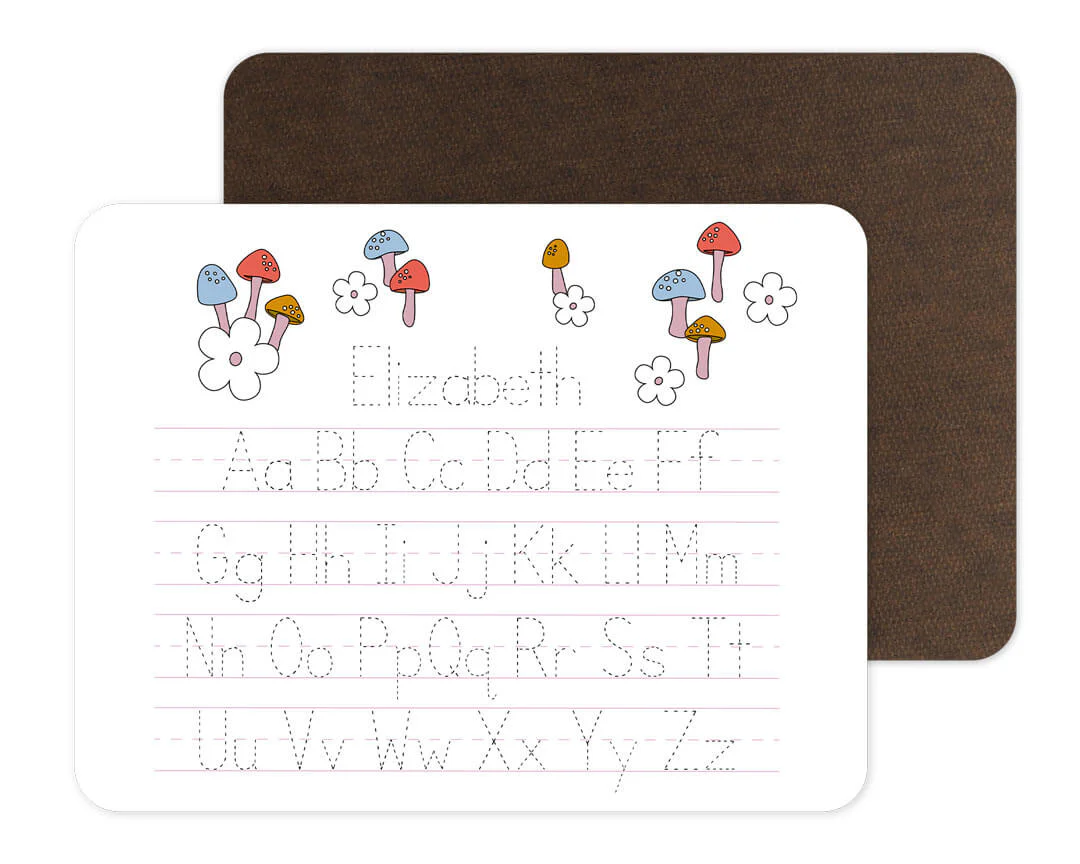 Kids Personalized Whiteboard | Mushroom Alphabet