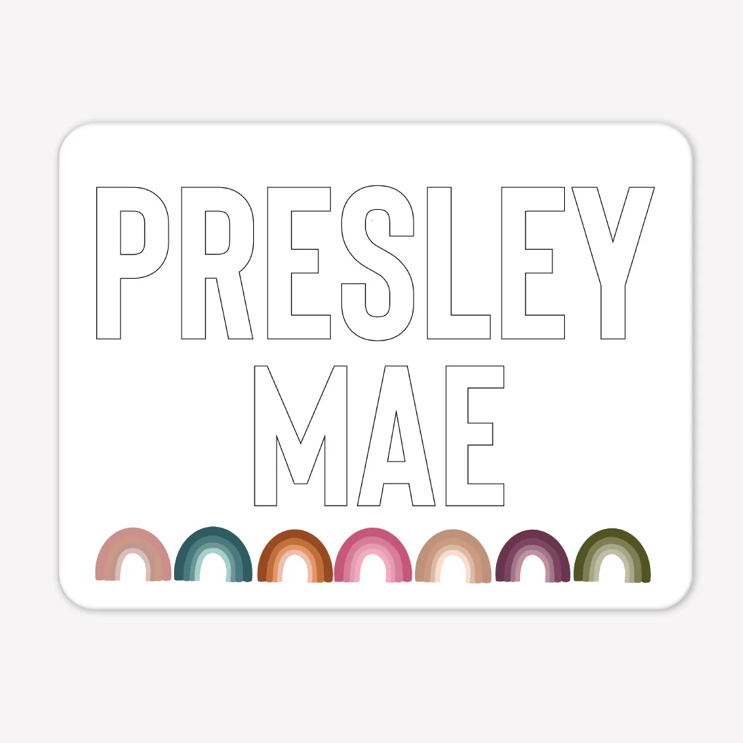 Kids Personalized Whiteboard | Ombre Rainbows