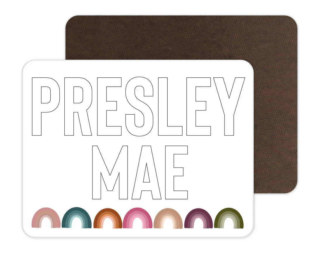 Kids Personalized Whiteboard | Ombre Rainbows