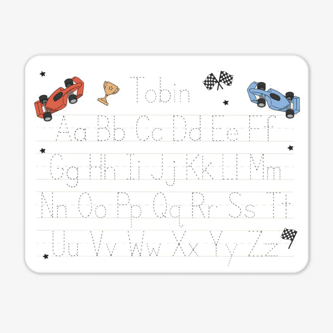 Kids Personalized Whiteboard | Pit Crew