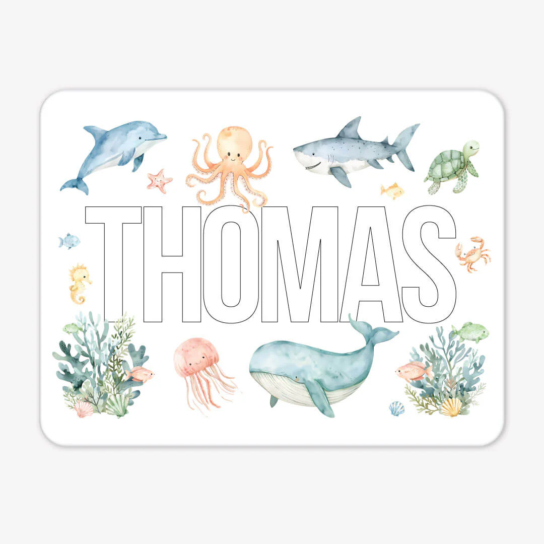 Kids Personalized Whiteboard | Sea Cuties