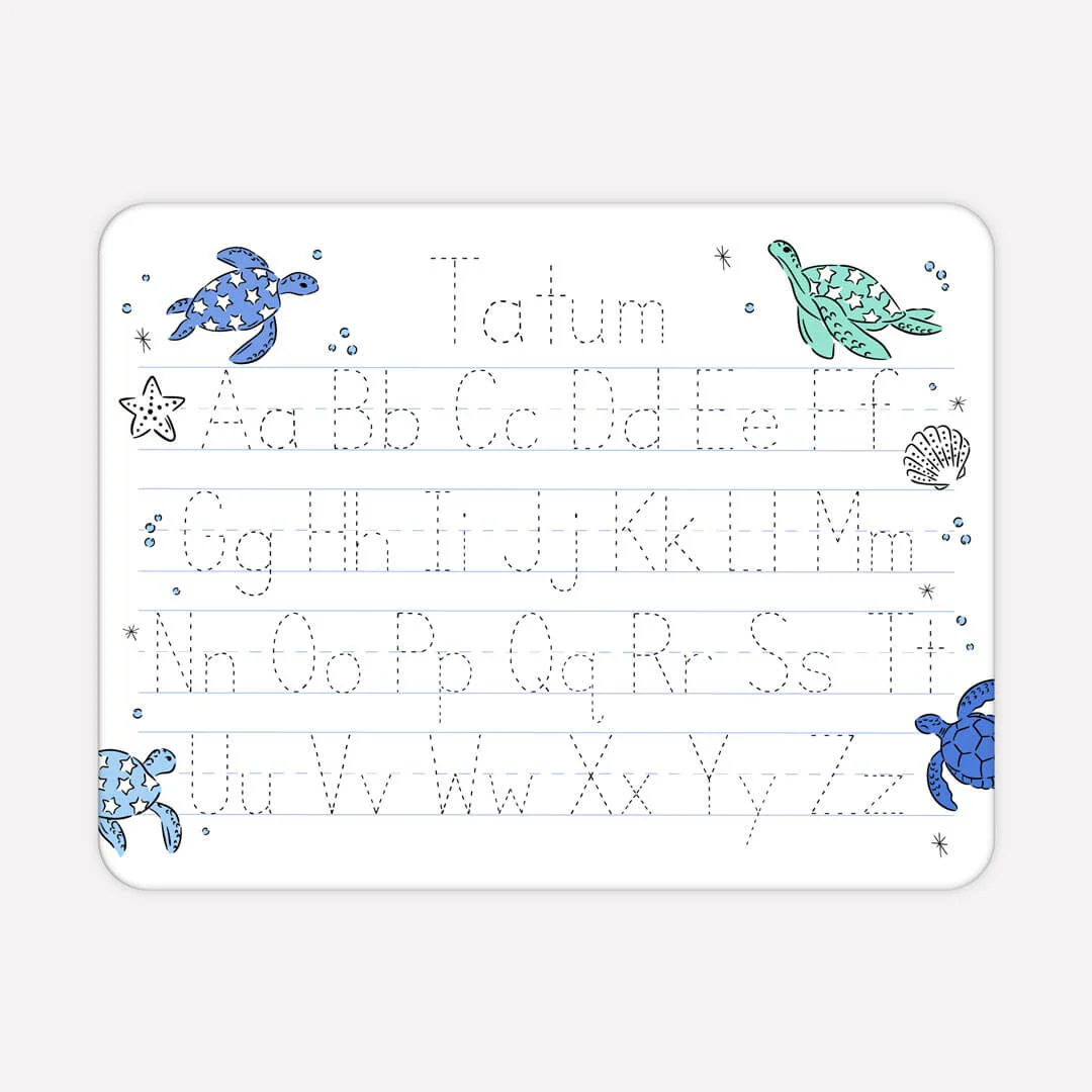 Kids Personalized Whiteboard | Sea Turtle Splash