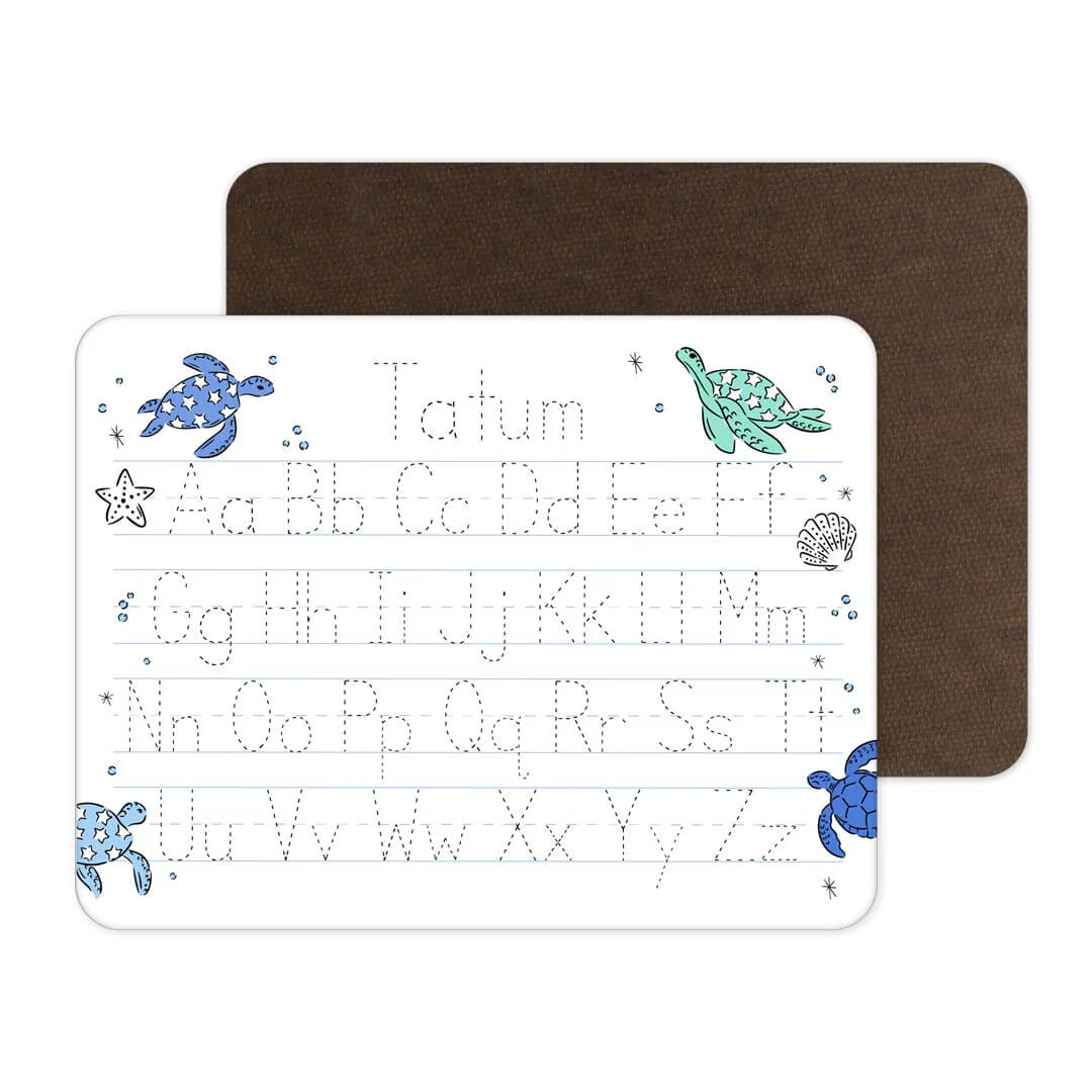 Kids Personalized Whiteboard | Sea Turtle Splash