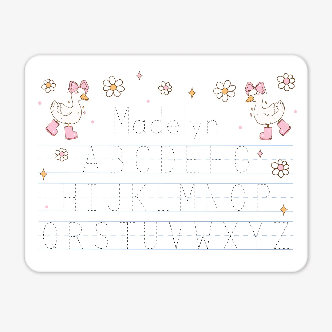 Kids Personalized Whiteboard | Silly Goose Pink