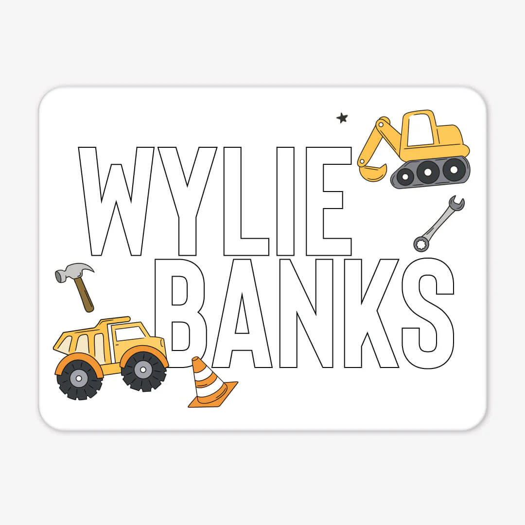 Kids Personalized Whiteboard | Under Construction
