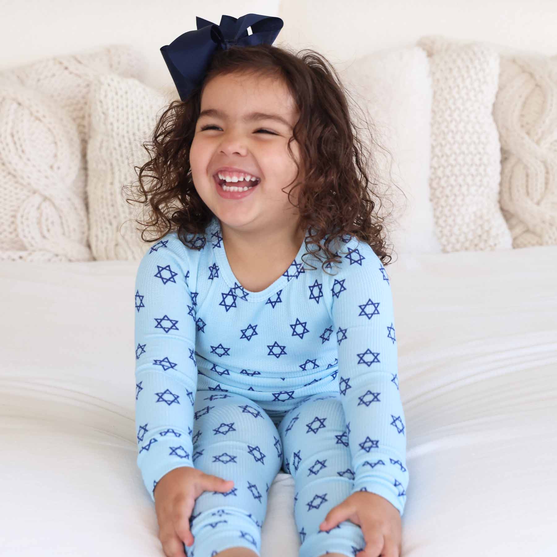 Large Ribbon Bow With Clip | Navy