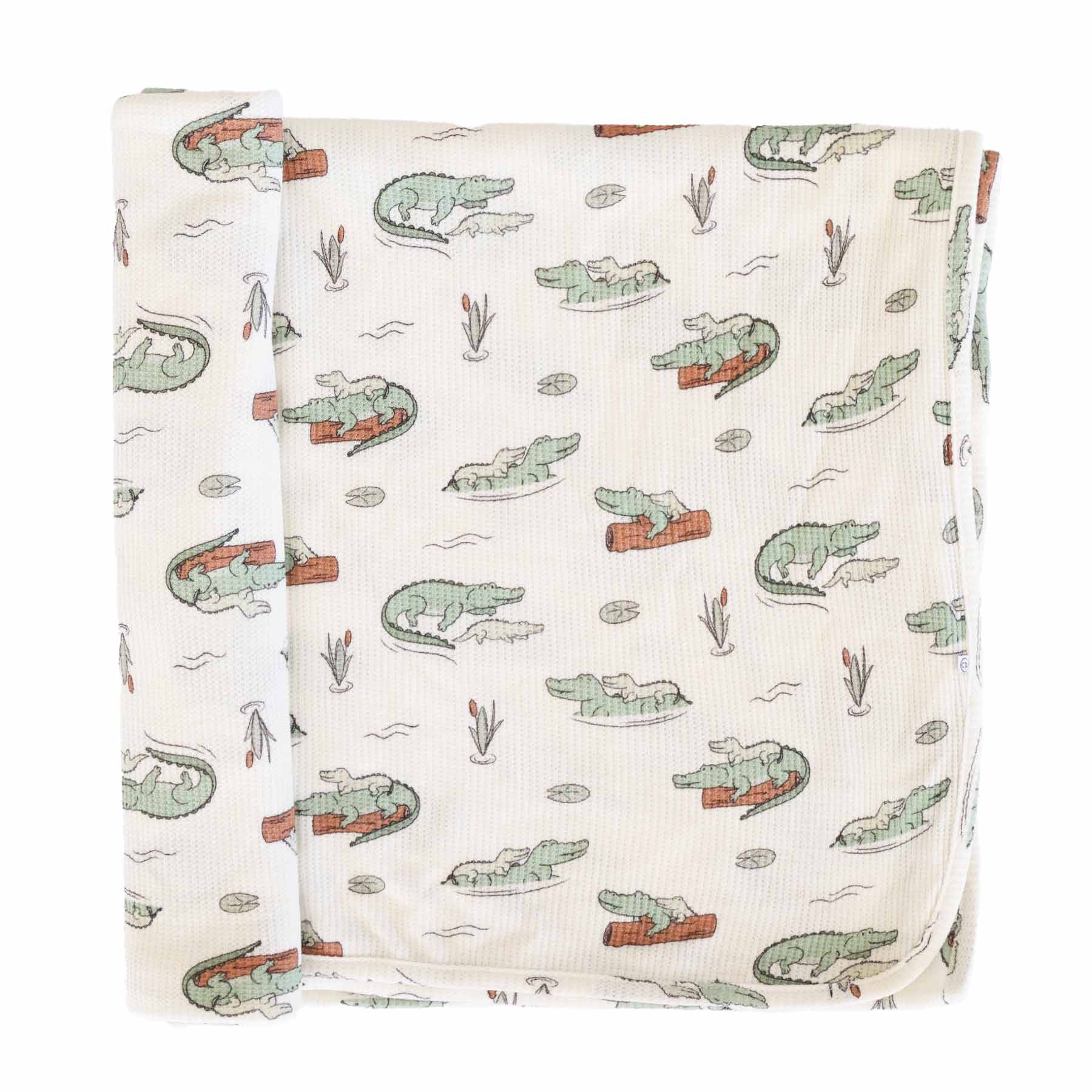 Later Gator Bamboo Waffle Oversized Swaddle Blanket