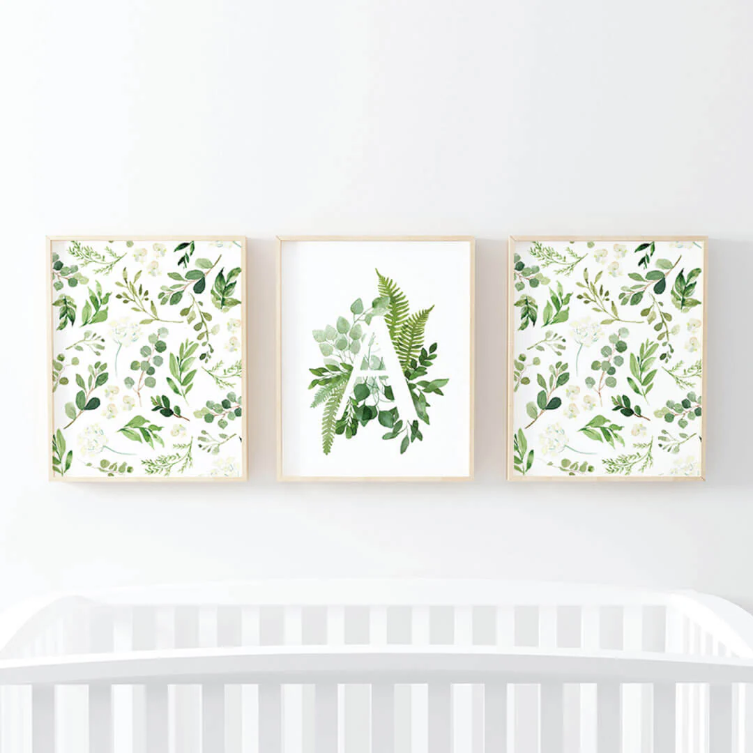 Leafy Greenery Bundled Digital Nursery Art
