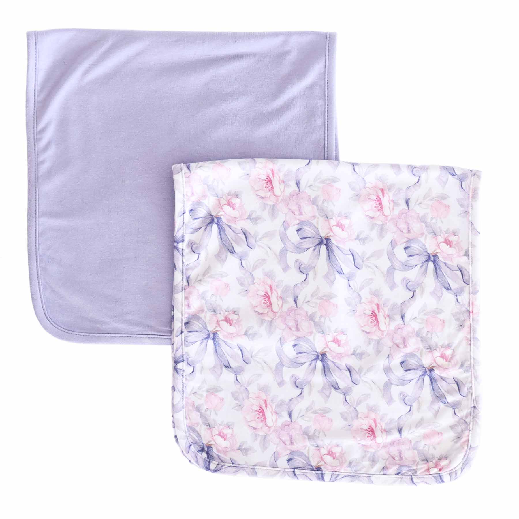 Leighton's Lavender 2pc Burp Cloth Set