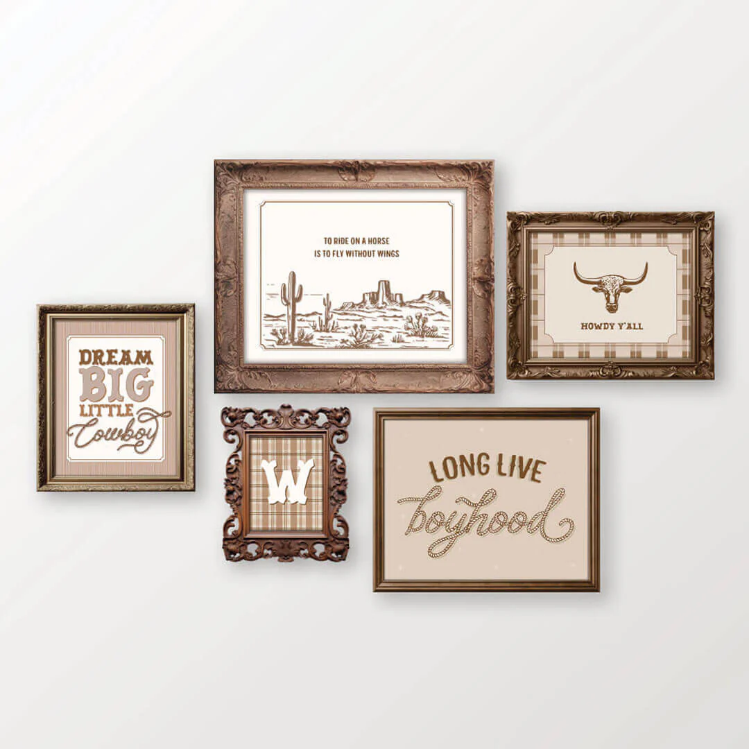 Little Cowboy Bundled Digital Nursery Art