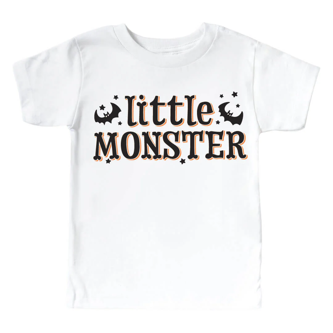 Little Monster Graphic Bodysuit & Kids Tee | White