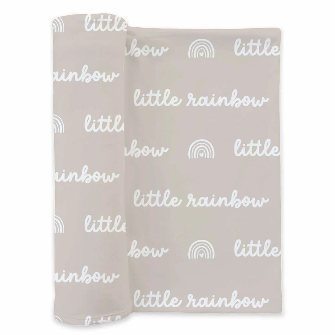Little Rainbow Swaddle Blanket | Neutral