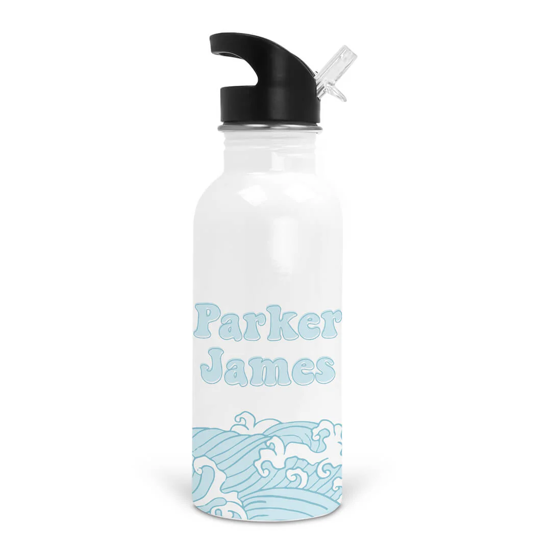 Makin' Waves Personalized Kids Water Bottle