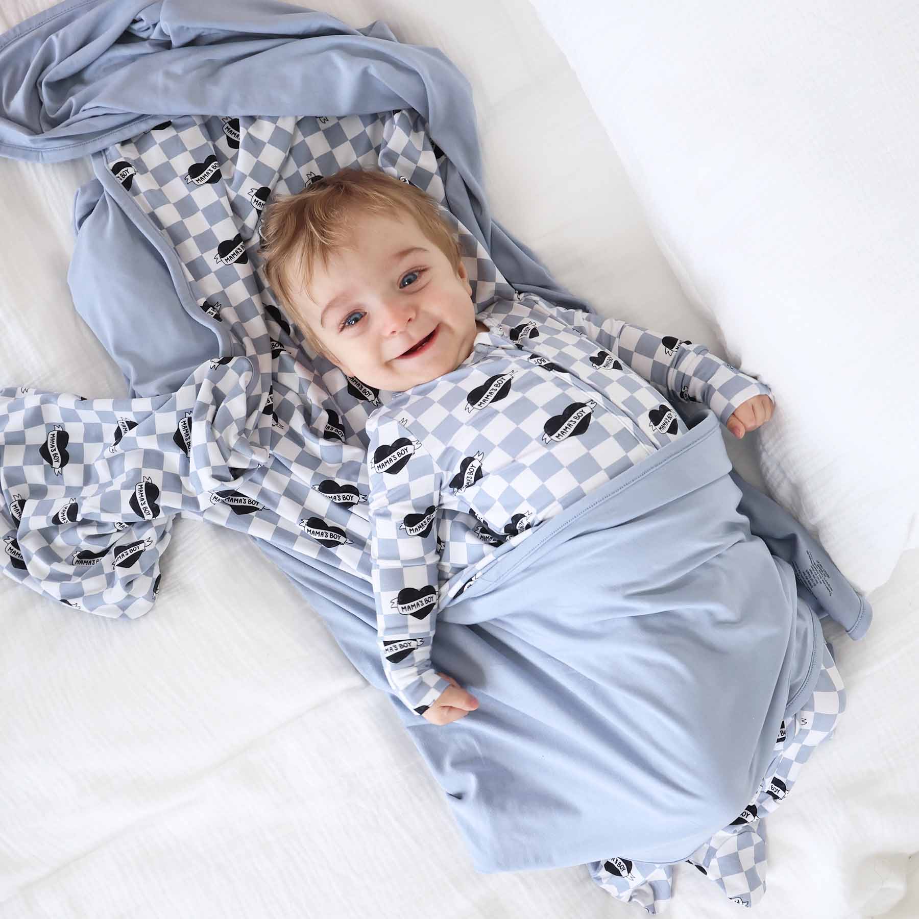 Mama's Boy Double Sided Bamboo Blanket