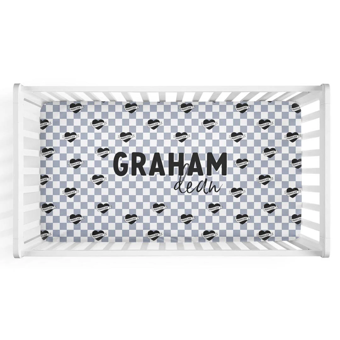 Mama's Boy Personalized Crib Sheet