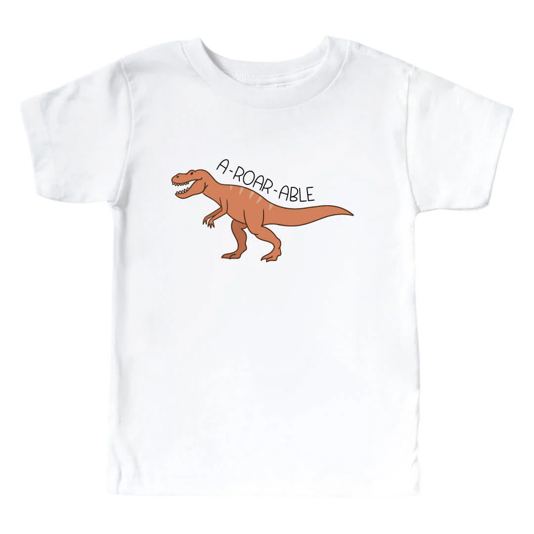 A-Roar-Able Kids Graphic Tee | White