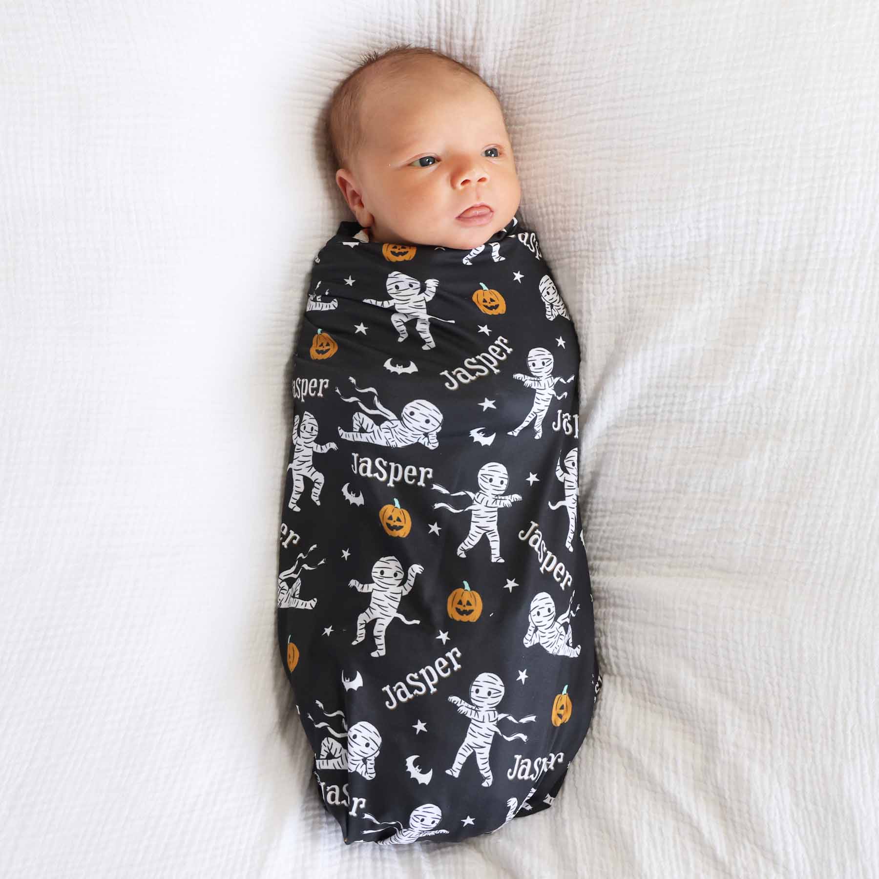 Midnight Mummies Personalized Swaddle Blanket
