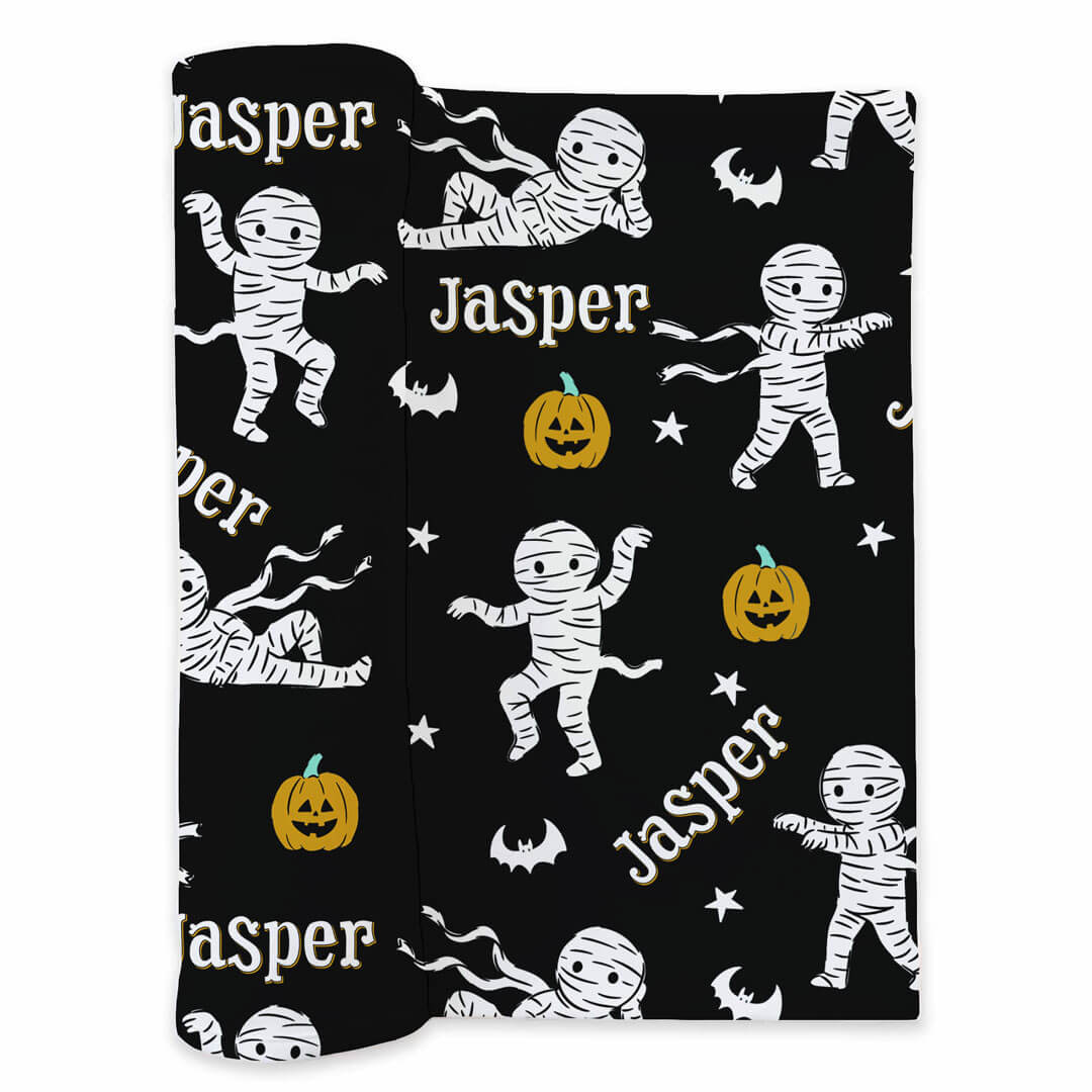 Midnight Mummies Personalized Swaddle Blanket