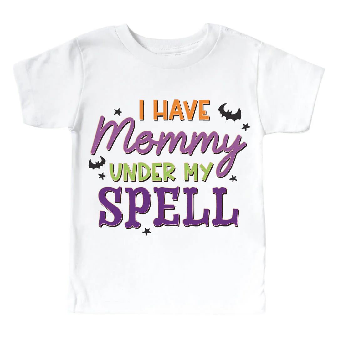 Mommy Under My Spell Graphic Bodysuit & Kids Tee | White